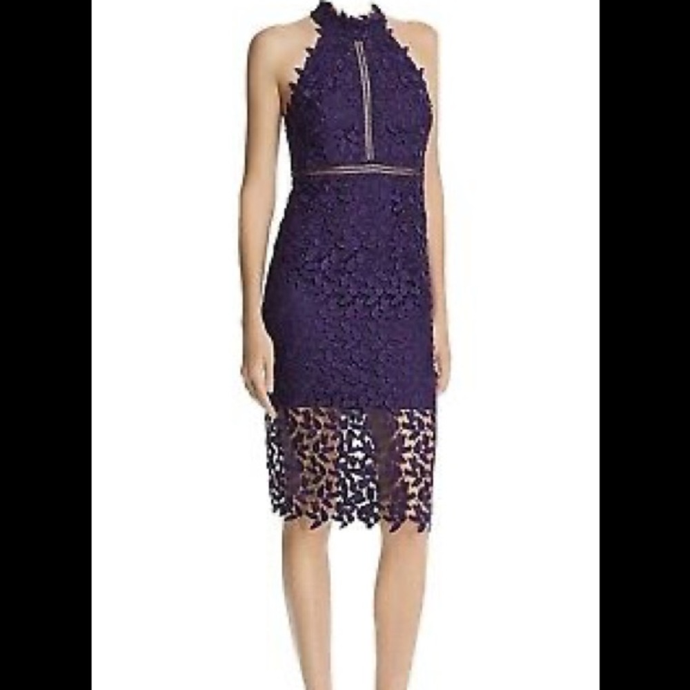 Bardot garden party dark purple dress